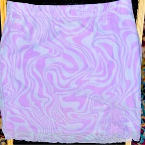 Lavender & Violet mini skirt with side slit lace detailing M/L Forever 21